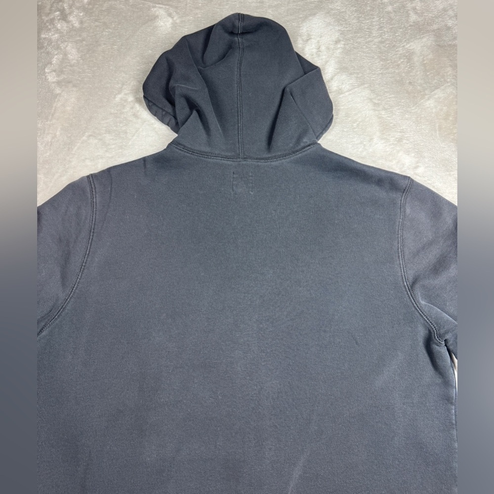 Y2K Style Gap Men’s Full Zip Logo Spellout Black Grey Hoodie Sweatshirt Medium - Picture 12 of 16